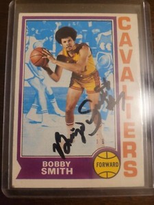 1974-75 TOPPS BOBBY BINGO SMITH CLEVELAND CAVALIERS AUTOGRAPH BASKETBALL CARD (3