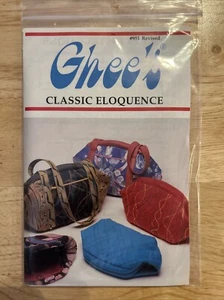 Classic Eloquence Handbag Pouch Ghee’s #951 S M L Sewing Pattern New Uncut - Picture 1 of 2