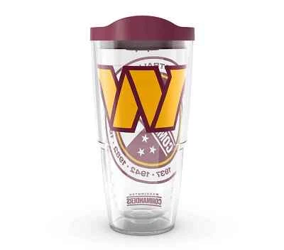WASHINGTON COMMANDERS, 24oz DOUBLE WALL, TUMBLER FROM TERVIS WITH LID INCLUDED - Image 1 of 4
