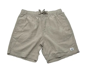NUEVO Katin Hombre Isaiah Local Corto Mezcla Algodón/Lino Talla Grande Gris 7” Grande - Imagen 1 de 4