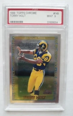 1999 Topps Chrome Torry Holt PSA 9 RC Rookie Future HOFer Rams - Image 1 of 2