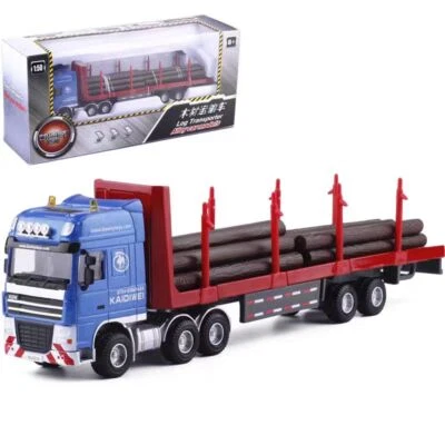 KDW 1/50 Timber Transport Trailer Die-cast Engineering Vehicle625034 Alloy Model - Image 1 of 4