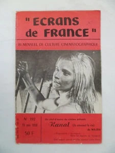 ECRANS DE FRANCE N°192 15/06/1958 KANAL Par André Wajda Teresa Izewska - Imagen 1 de 2