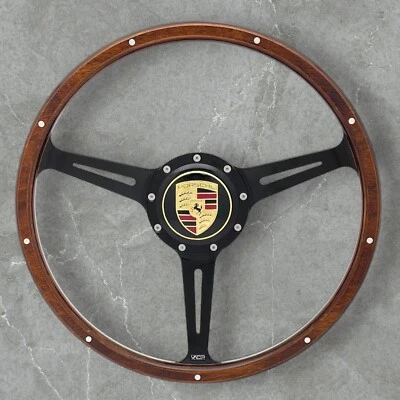 Volante de madeira 15" para 1969-76 Porsche 914 Heritage - Imagem 1 de 4