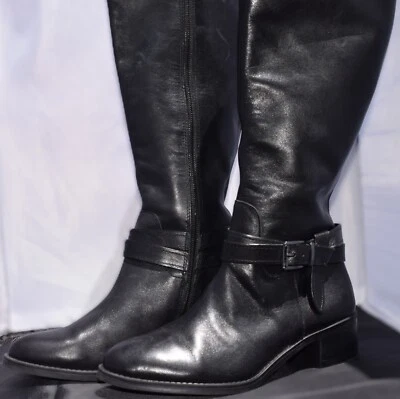 Alex Marie Boots Women's Size 5.5 M Black Leather Riding Zip Up Closure EUC - Image 1 of 4