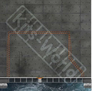 Kits-World B48-492 1:48 USS Nimitz - No 2 Elevator 670mm x 670mm Self-Adhesive M - Picture 1 of 1