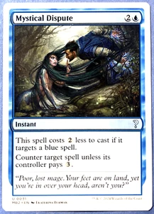 Magic The Gathering Mystical Dispute (White Border) Mystery Booster 2 0031 casi nuevo - Imagen 1 de 6