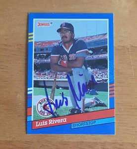 Luis Rivera Boston Red Sox Signed Autograph 1991 Donruss Baseball Card - Picture 1 of 2