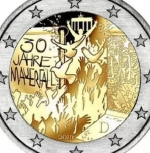 Moneda de Alemania 2€ 2019 conmemorativa 30 años otoño muro de Berlín unc - Imagen 1 de 4