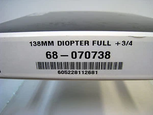 New Schneider 138mm +3/4 Full Field Diopter Lens Close-up Filter MFR #68-070738 - Picture 1 of 5