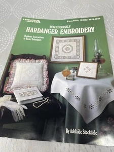 TEACH YOURSELF HARDANGER EMBROIDERY LEISURE ARTS #330 -  BEGINNER  BASICS SC - Picture 1 of 4