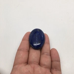 19.1Grams Natural Oval Shape Lapis Lazuli Cabochon Flat Bottom @Afghanistan,C354 - Picture 1 of 5