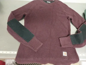 Carhartt Damen Cranberry Pullover Small (4-6) Baumwolle/Acryl - Ellenbogen Patches - Bild 1 von 12