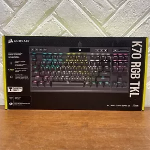 Corsair K70 RGB TKL Champion Series Optical Mechanical Gaming KeyBoard - Picture 1 of 3