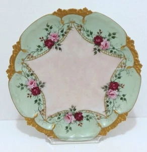 GDA (1900-1941) Limoges Floral Plate, 10" in Nice Antique Condition - Picture 1 of 3