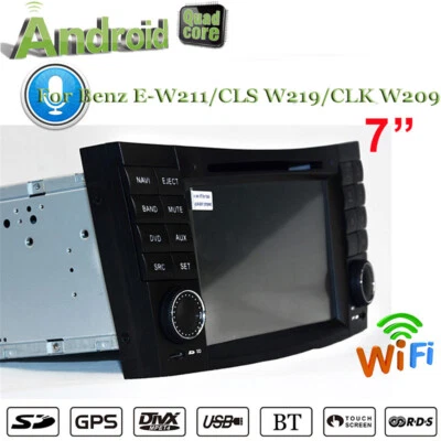 7"Touchscreen Car Stereo for Benz E W211 CLS W219 CLK W209 HD Radio Carplay GPS - Image 1 of 4