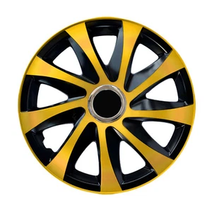 4er Set Radkappen 15" Farbe Gold Schwarz Drift - Bild 1 von 1