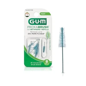 GUM Proxabrush Go-Betweens Refills Tight Compatible w/ GUM Permanent Handle 8Ct - Picture 1 of 7