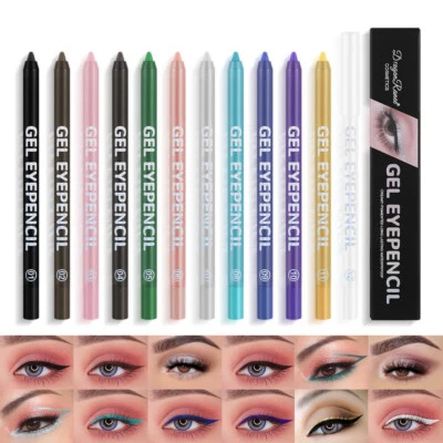 12 Colour Matte Eyeliner Gel Pencil Waterproof Eye liner Pen Cream Makeup Pen⊥ - Image 1 of 4
