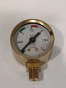 Elektra Microcasa/Pavoni Professional Boiler Pressure Gauge In Gold ???? - Picture 1 of 5
