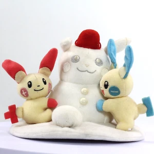 Pokémon Christmas Plush Set Minun Plusle & Pikachu Tomy 2003 Advanced Generation - Picture 1 of 7