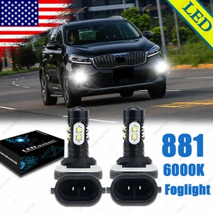 For Kia Sorento 2015 - 2017 2018 2x 881 889 LED Fog Lights Beam Bulbs 6000K - Picture 1 of 11