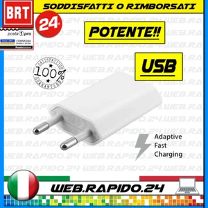 CARICABATTERIA CARICATORE 5W SPINA PER APPLE IPHONE 5 6 7 8 X XS XR 11 PRO MAX!! - Foto 1 di 1