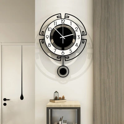 Moderno Reloj de Pared Péndulo Mudo Colgante Cuarzo Grande Vintage Decoración de Salón Foto 1 de 4