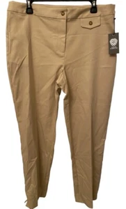 Vince Camuto Essential Pants Womens Size 14 Straight Khaki Career - New! - Picture 1 of 6