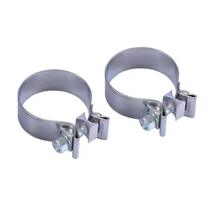 2PCS 2.75" 2-3/4" Narrow Band Exhaust Muffler Lap Joint Clamps Stainless Steel - Bild 1 von 6