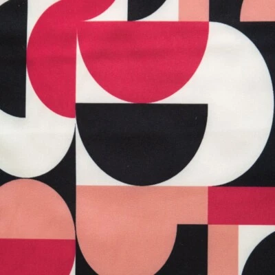 DISCOUNT FABRICS LTD Poly Spandex Stretch Fabric - Abstract Geometric - 57 Inch Wide - Dressmaking