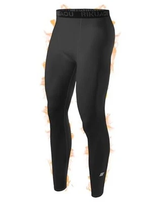 Calças masculinas de compressão térmica forradas de lã atlética 3X-grande cinza escuro - Imagem 1 de 4