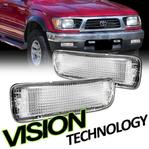 For 95-97/00 Toyota Tacoma 4Wd/2Wd Chrome Turn Signal Parking Bumper Lights Lamp - Picture 1 of 2