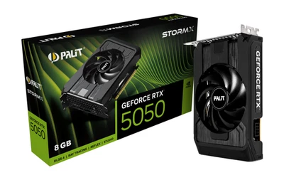 Palit RTX5050 StormX PCIe5 8GB DDR6 HDMI 3 DP 2572MHz Clock Graphics Card GPU - Image 1 of 4