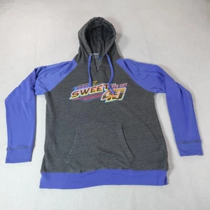 Brad Sweet Big Cat 49 Hoodie Sweatshirt Mens Large Gray Purple MV Sport Racing - Picture 1 of 11