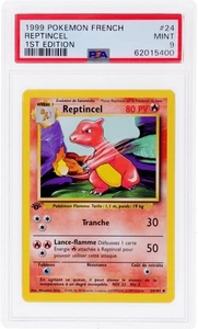 1999 Pokemon Base Set French Reptincel 1st Edition #24 PSA 9 - Picture 1 of 2