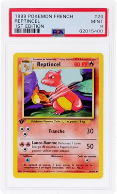 1999 Pokemon Base Set French Reptincel 1st Edition #24 PSA 9 - Image 1 of 2