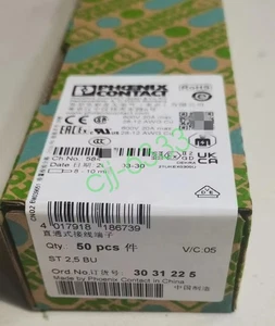 50PCS Phoenix Contact 3031225 straight through terminal block ST 2,5 BU - Picture 1 of 2