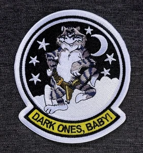 US NAVY VF F-14 TOMCAT DARK ONES, BABY! IRON ON MILITARY U.S.N PATCH - Bild 1 von 4