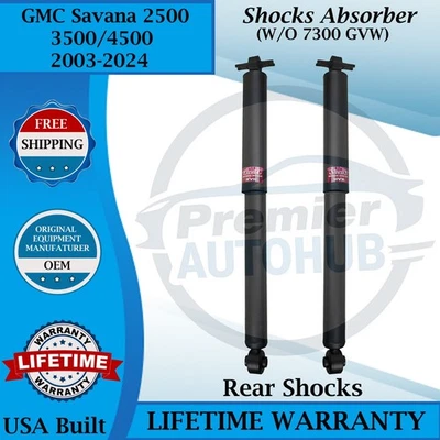 KYB OEM Rear Shocks For 2003-2024 GMC Savana 2500/3500/4500 Lifetime Warranty - Image 1 of 4