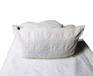 Pier 1 Imports Cream Downy Throw Pillow Rectangular Lumbar Set Of 2 Matching - Picture 1 of 11