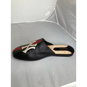 Gucci NY Yankees Slipper Leder Pantolette Sandale - Herren Größe 10 - EIN SCHUH (LESEN) - Bild 1 von 9