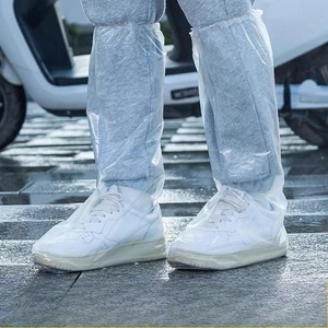 10Pairs Shoe Covers Disposable Overshoe Waterproof Blue Rain Boot Protect Carpet - Picture 1 of 25