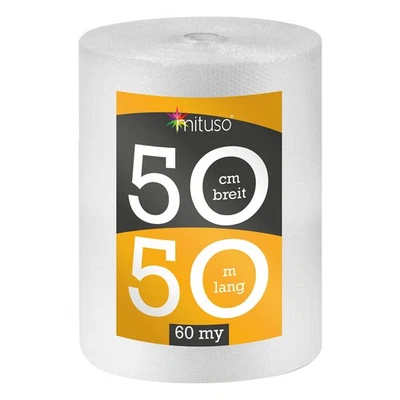 INGO STEYER GMBH & CO. KG Profi Luftpolsterfolie 60my, 50cm x 50m Noppenfolie Blasenfolie Versandfolie