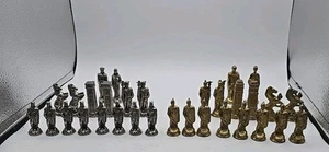 Italfama Medieval Theme Metal Chess Set Made in Italy Italian NO BOARD - Picture 1 of 11