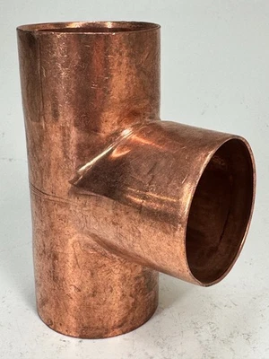 EPC Straight Tee 2-1/2" CTS C x C x C Solder Joint Copper Sweat Fitting - Image 1 of 4