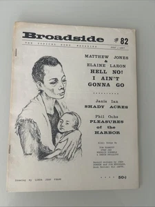 Broadside Issue #82-1967 PHIL OCHS JANIS IAN Sheet Music Booklet - Picture 1 of 6