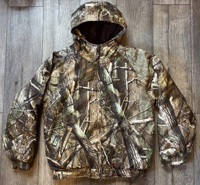 Gamehide Youth Real Tree Jacket Insulated Camo Hooded Zip Up Hunter Hide Large - Image 1 of 4