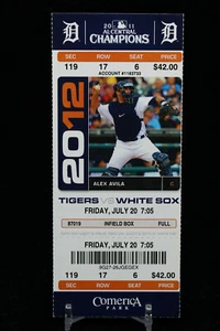Detroit Tigers vs Chicago White Sox MLB Ticket w Stub 07/20/2012 Alex Avila - Bild 1 von 2