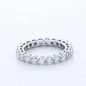 3.3 CT Lab-Created Diamonds E/VS1 Round Cut 14K White Gold Classic Eternity Ring